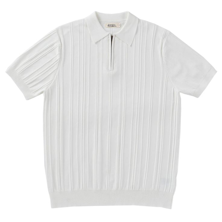 Polo Shirt Men's Loose Lapels T-shirt - White